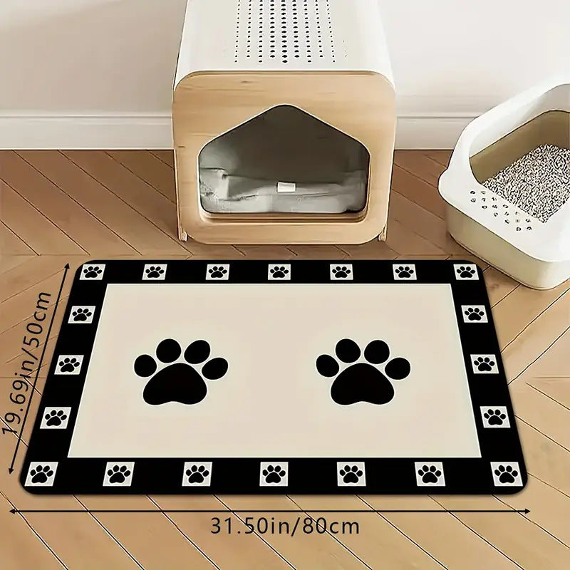 1Extra large waterproof silicone pet feeding mat with non-slip backing Miroken
