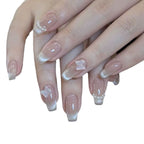 1Elegant French Tip Press-On Nail Art Miroken