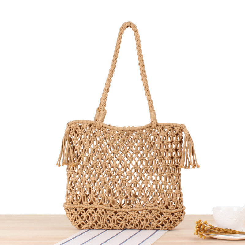 1Elegant Handcrafted Macramé Diaper Bag Miroken