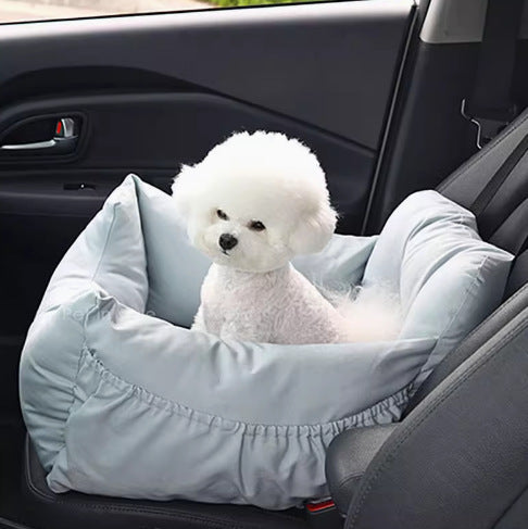 1Cushioned Striped Pet Armchair Dog Bed