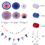 1Unisex multi-piece party decoration set with paper fans pom poms bunting garland Miroken