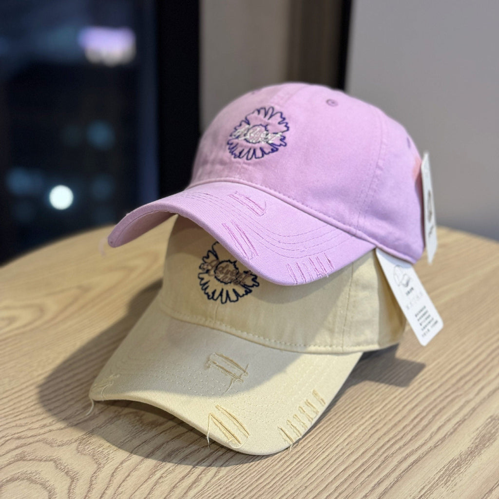 1Unisex Embroidered Flower Design Baseball Cap Miroken