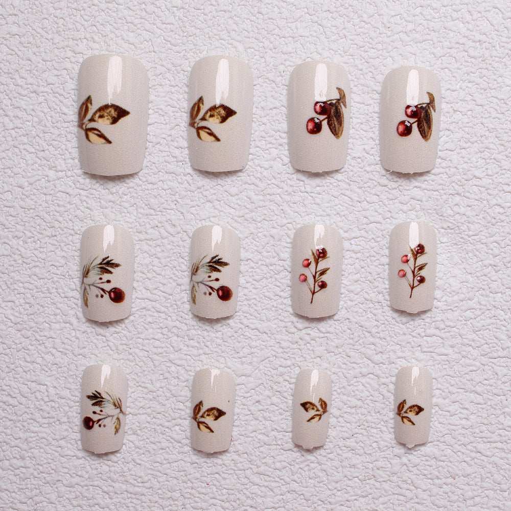 1Elegant Holiday-Themed Press-On Nails Miroken