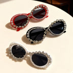 1Elegant Pearl-Embellished Cat-Eye Sunglasses Miroken