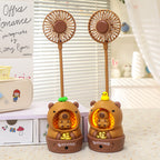 1Women's creative table fan with LED lighting Miroken
