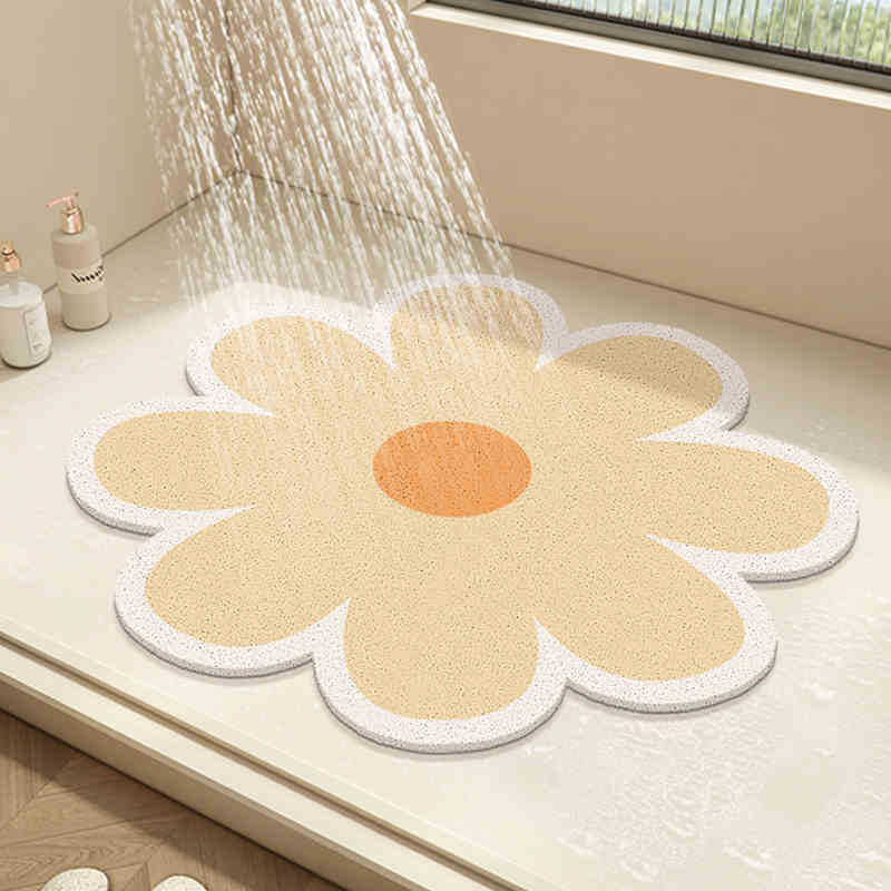 1Floral Design Bath Mat Miroken