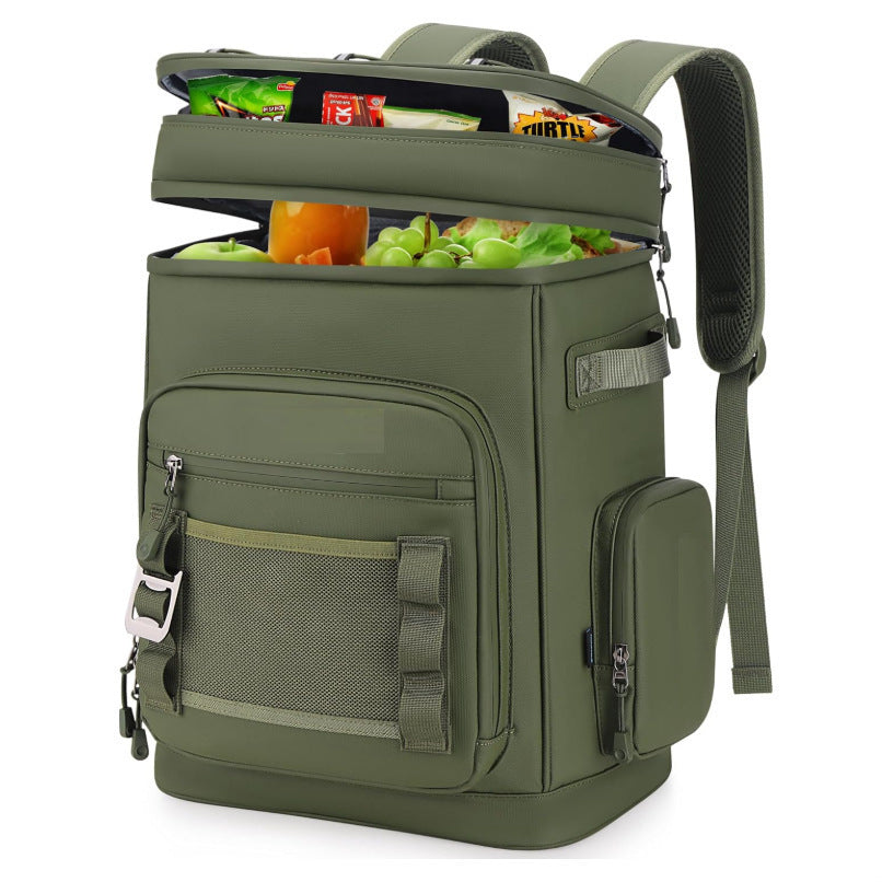 1Unisex nano insulated cool backpack with large volume, multiple organizational compartments, and ergonomic shoulder straps Miroken