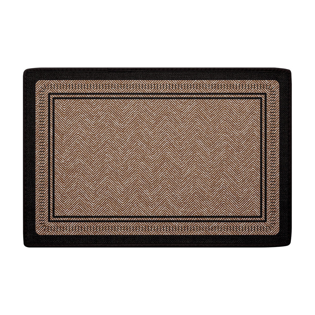 1Herringbone Patterned Indoor Entry Mat Miroken