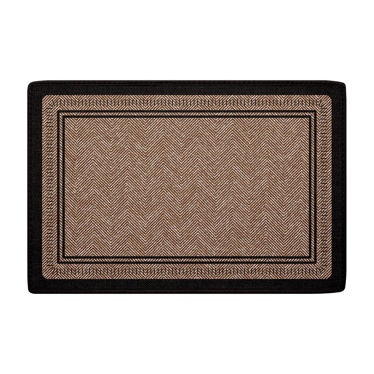 1Herringbone Patterned Indoor Entry Mat Miroken