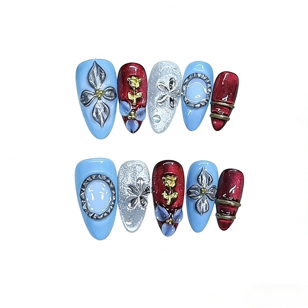 1Artisanal Press-On Nail Set Miroken