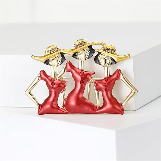 1Artistic Figurine Brooch Miroken