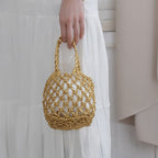 1Net shopping bag with braided design Miroken