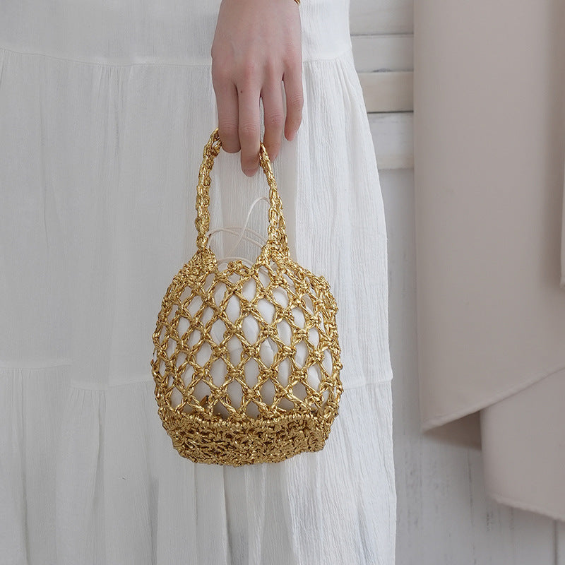 1Net shopping bag with braided design Miroken