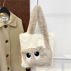 1Plush shoulder bag with cat motif Miroken