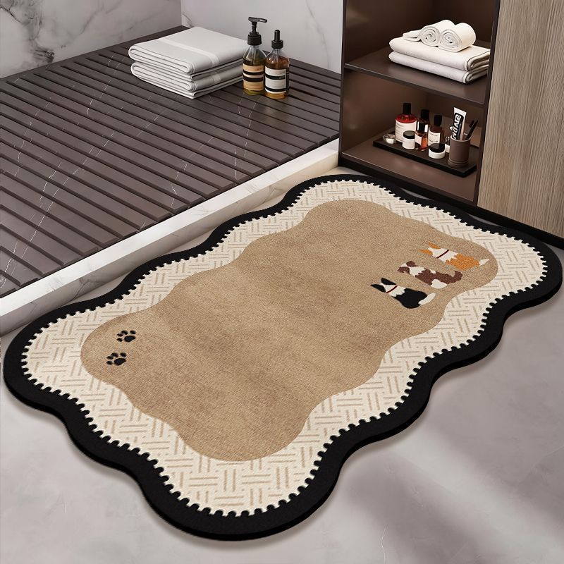1Decorative Pet-Themed Bath Mat Miroken