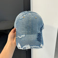 1Women's Distressed Denim Baseball Cap Miroken 1784084111