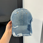 1Women's Distressed Denim Baseball Cap Miroken 1784084111
