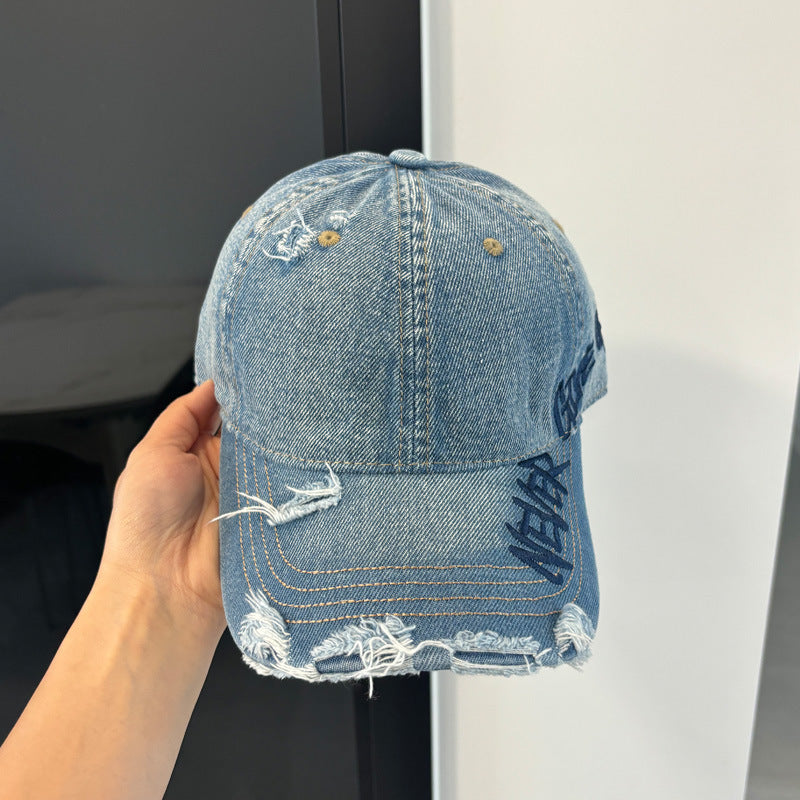 1Women's Distressed Denim Baseball Cap Miroken 1784084111