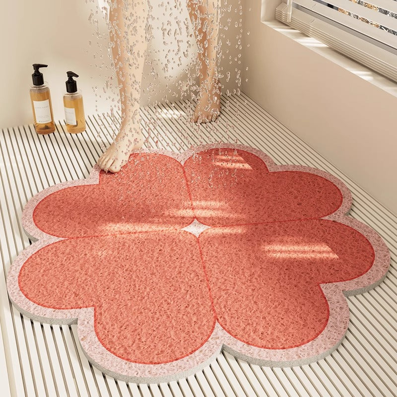 1Floral Design Bath Mat Miroken