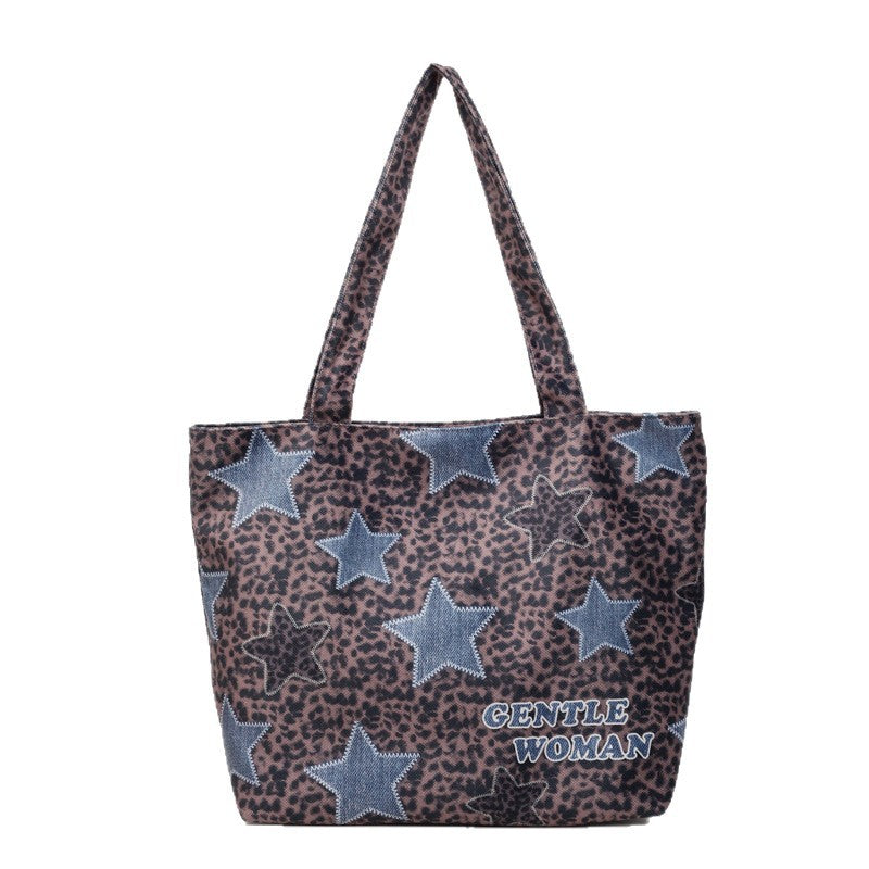 1Chic Denim Patchrk Tote Bag Miroken