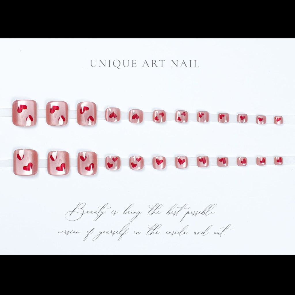 1Creative Heart-Themed Nail Art Set Miroken