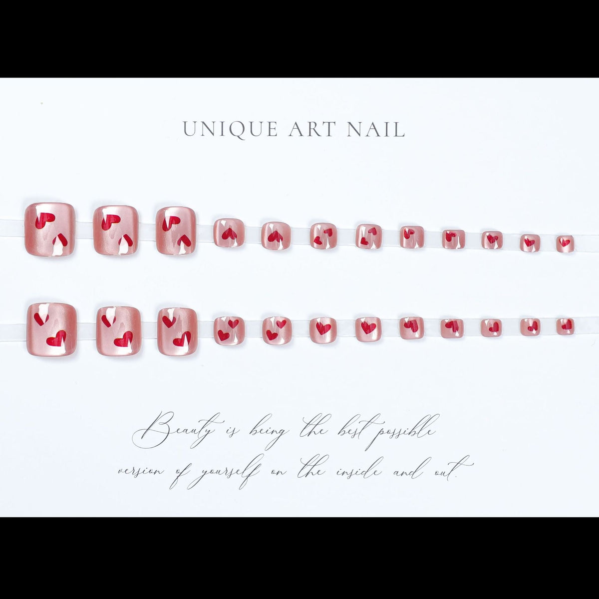 1Creative Heart-Themed Nail Art Set Miroken