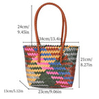 1Handy basket bag with colorful design Miroken