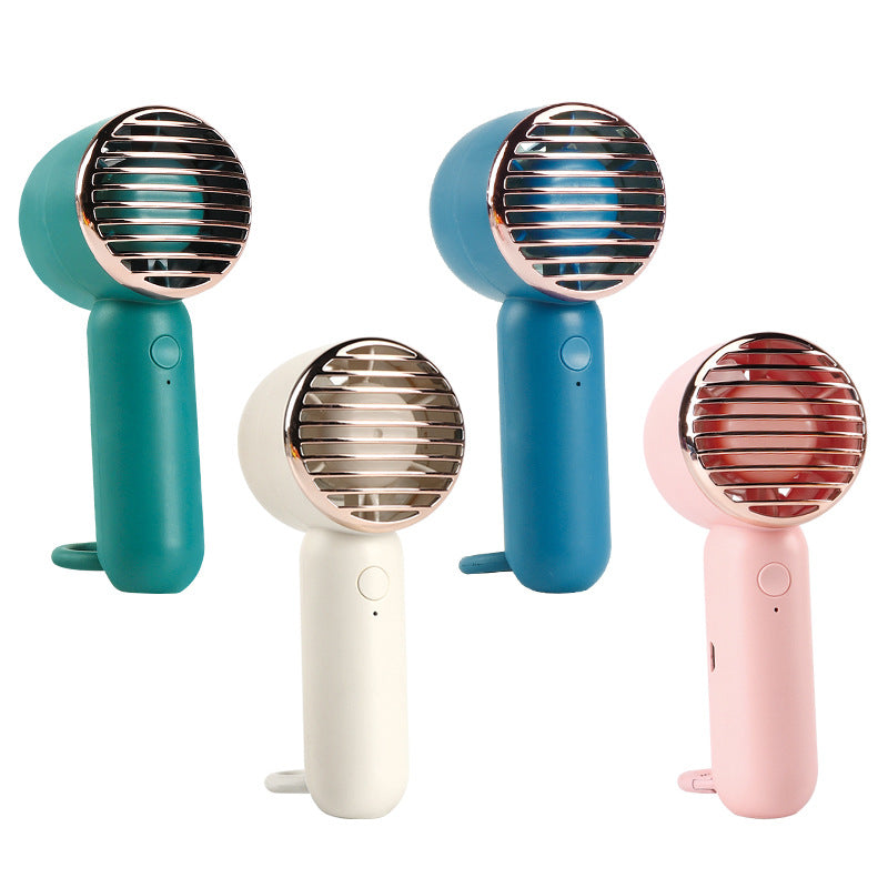 1Women's Portable Mini Fan with USB Charging Function and Ergonomic Handle Miroken