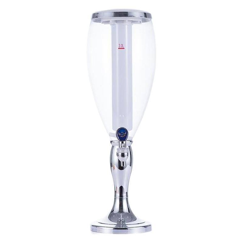 1Large Capacity Self-Service Beverage Dispenser with Chrome Stand and Tap Miroken