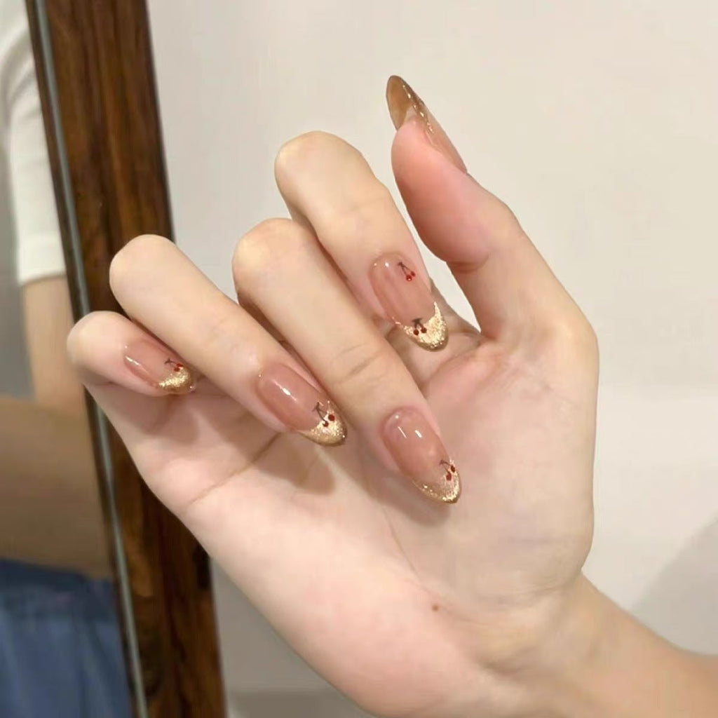 1Premium Cherry Blossom Press-On Nail Set Miroken