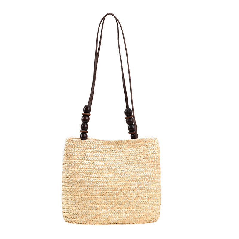 1Elegant Braided Bag with Leather Details Miroken