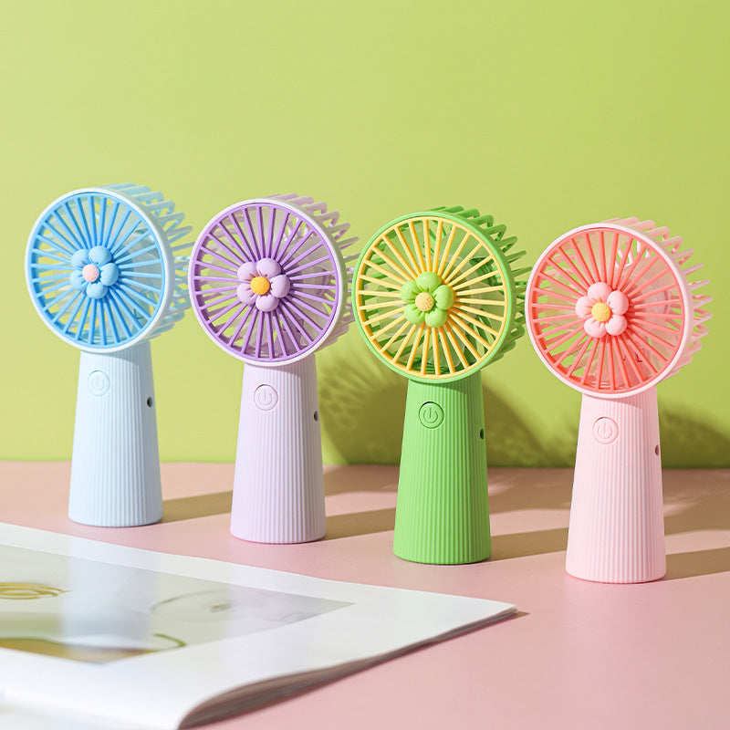 1Flower-Themed Handheld Cooling Fan Miroken