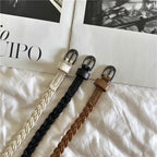 1Braided Leather Belt Miroken
