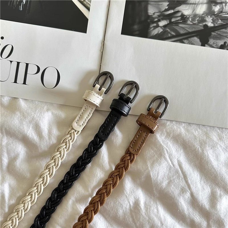 1Braided Leather Belt Miroken