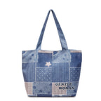 1Chic Denim Patchrk Tote Bag Miroken