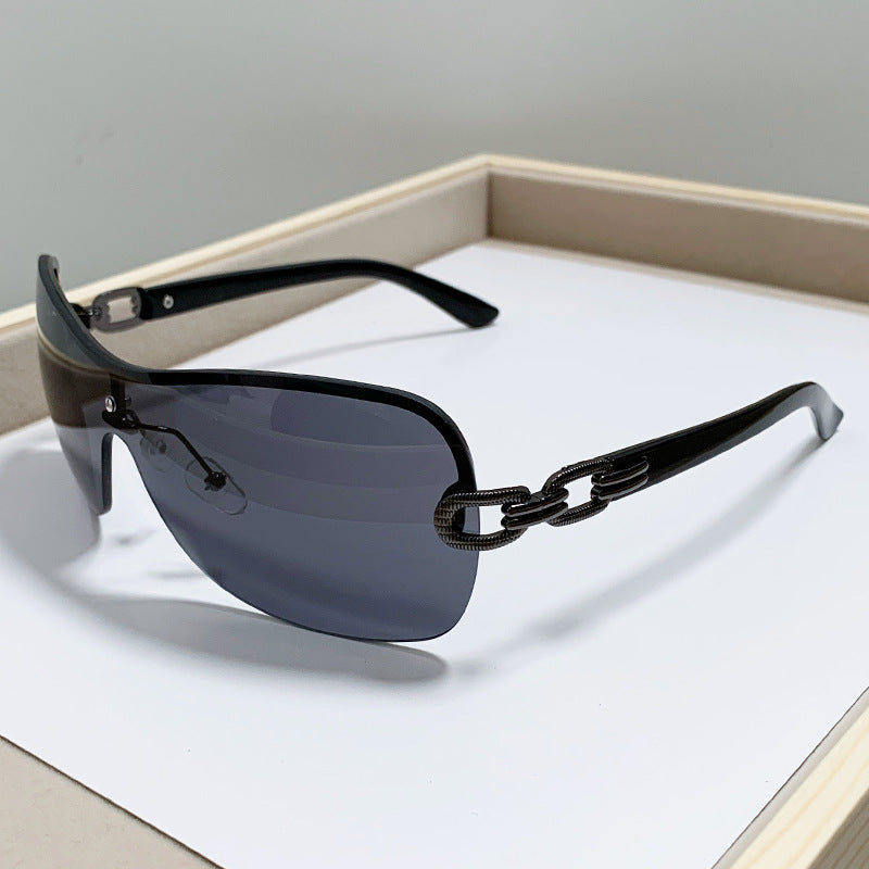 1Unisex Chic Shield Sunglasses Miroken