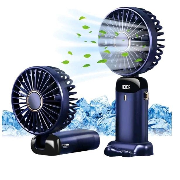 1Portable Mini Fan with USB Charging and Digital Display Miroken