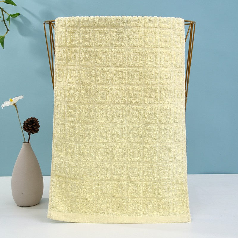 1Luxury terry towel with modern check pattern Miroken