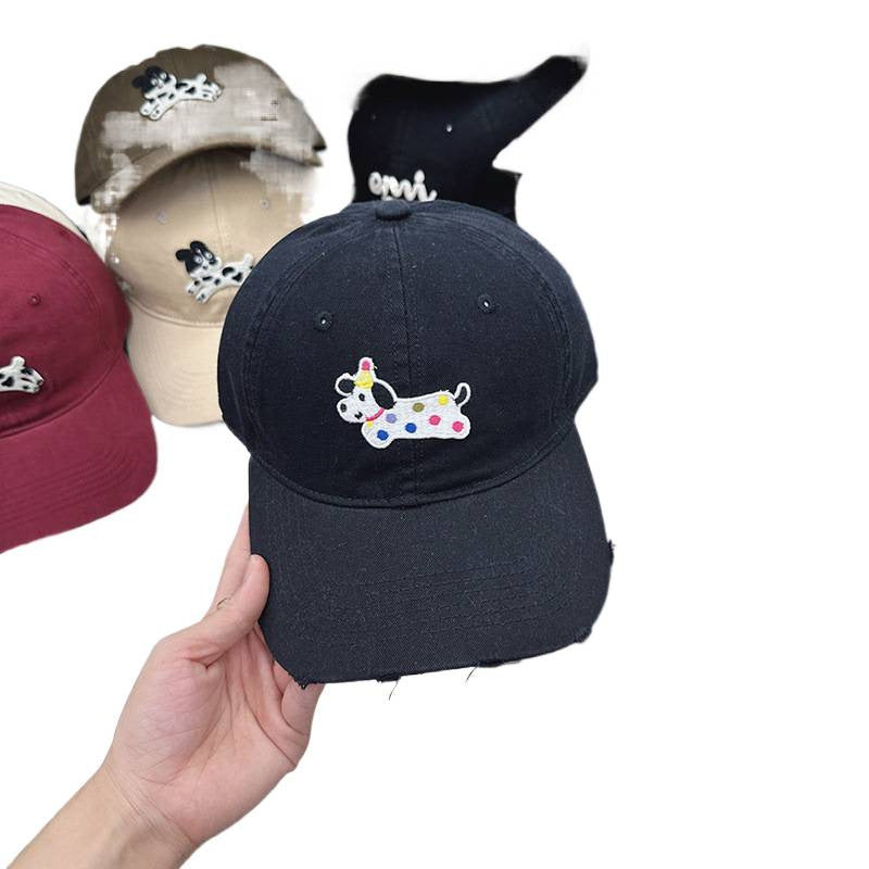 1Women's Cute Embroidered Dog-Themed Baseball Cap Miroken