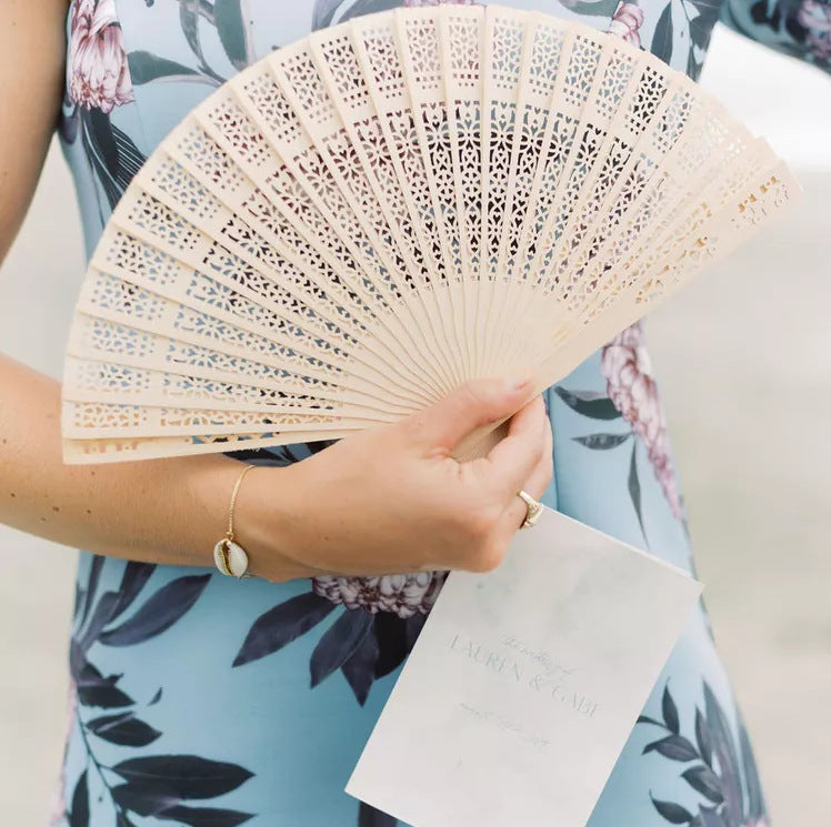 1Ladies fan made of delicate plastic with artistic cut pattern Miroken