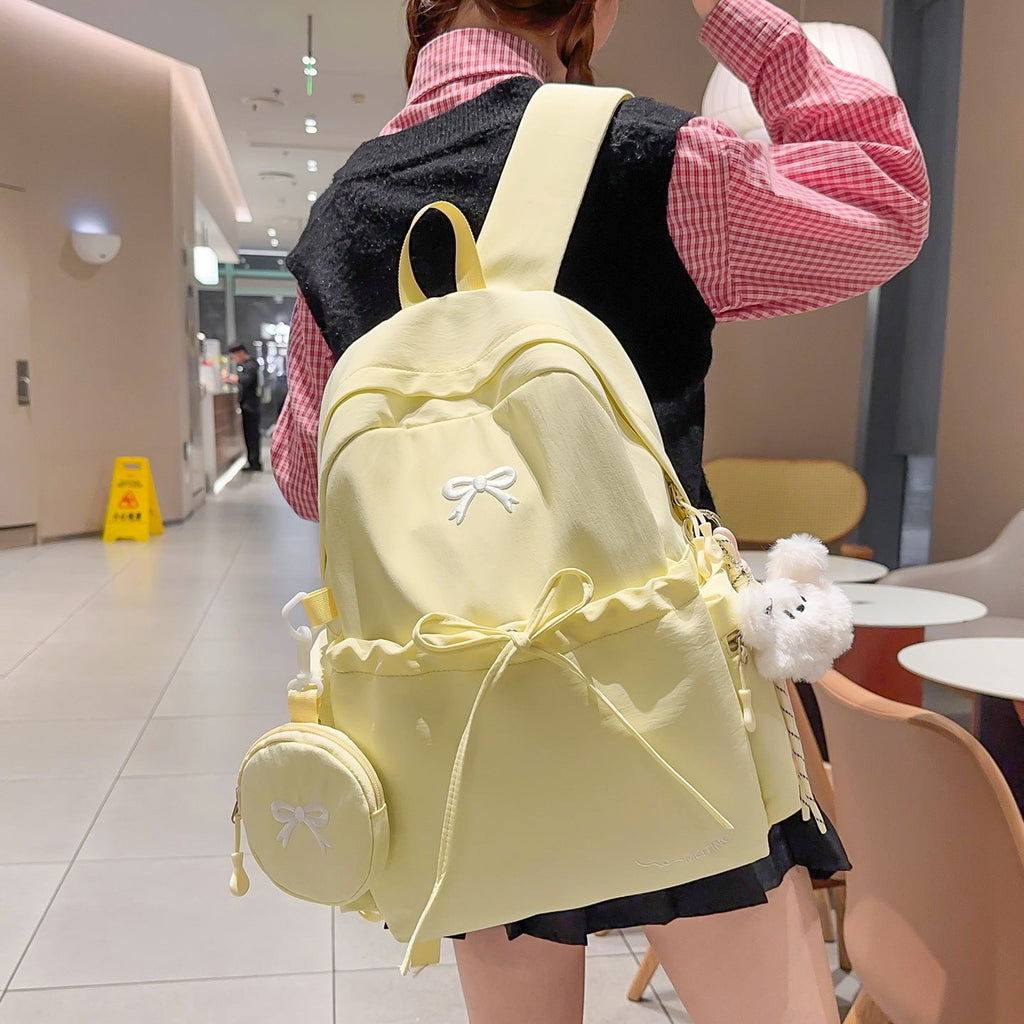 1Backpack with Cute Appliqués and Multifunctional Design Miroken