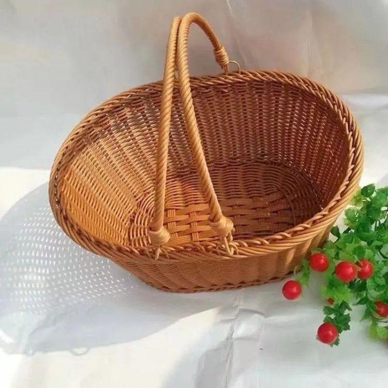 1Handcrafted Natural Woven Storage Basket Miroken