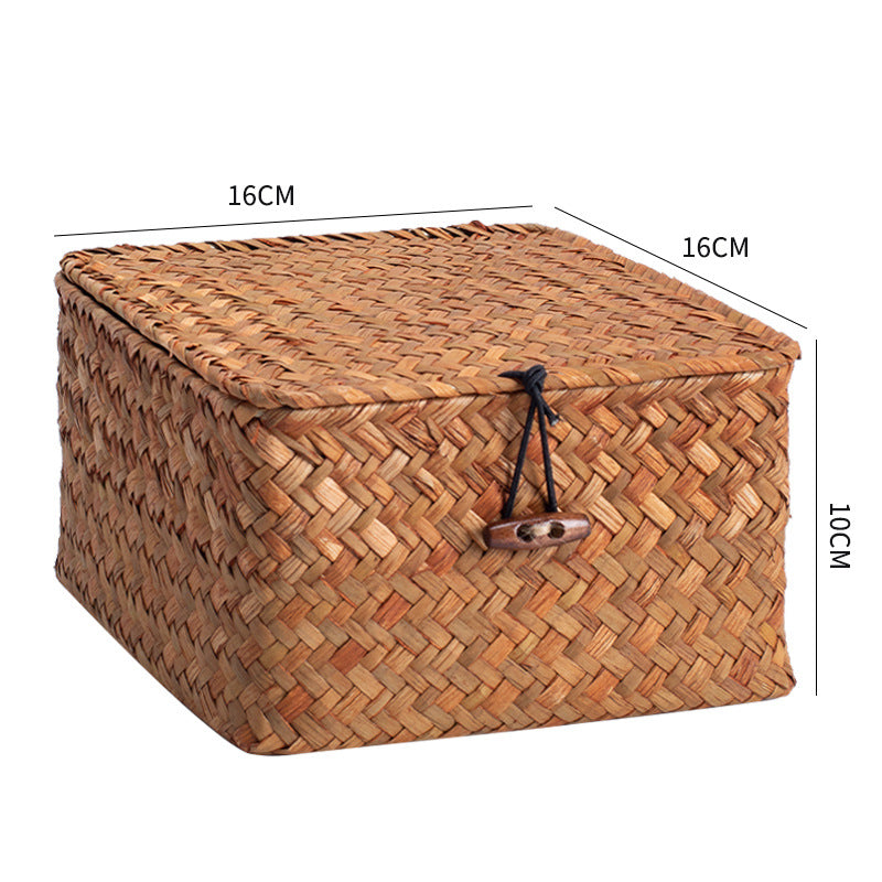 1Handwoven Storage Box with Lid Miroken