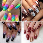 1Nail set with elegant glitter design Miroken