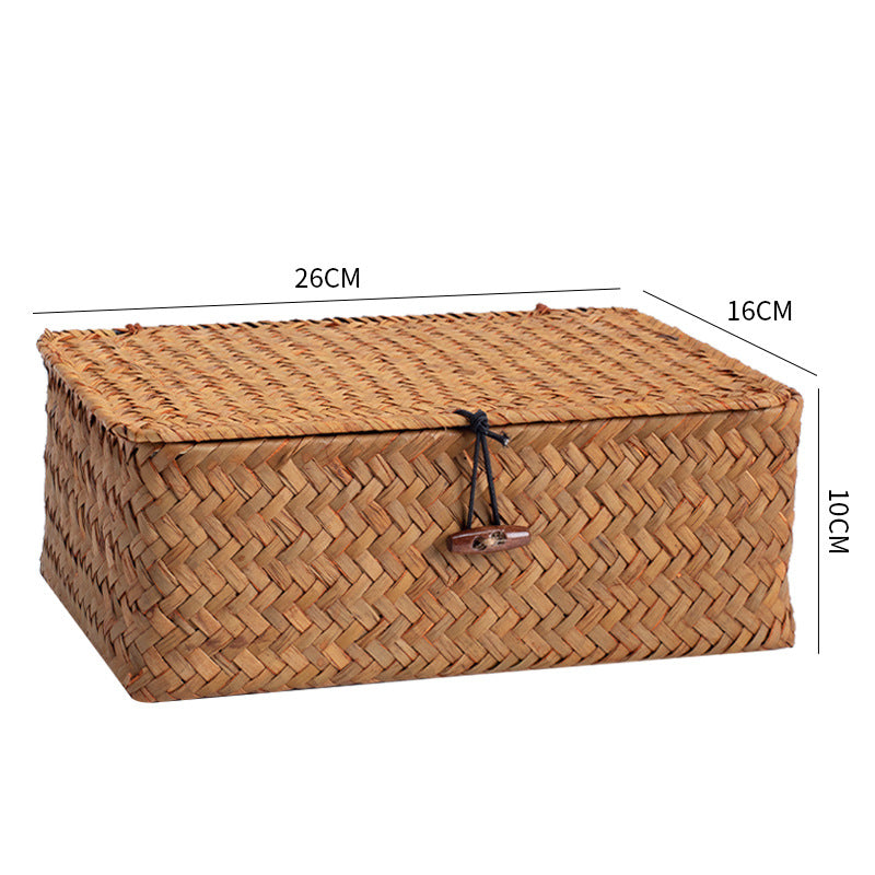 1Handwoven Storage Box with Lid Miroken