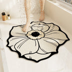 1Floral Design Bath Mat Miroken