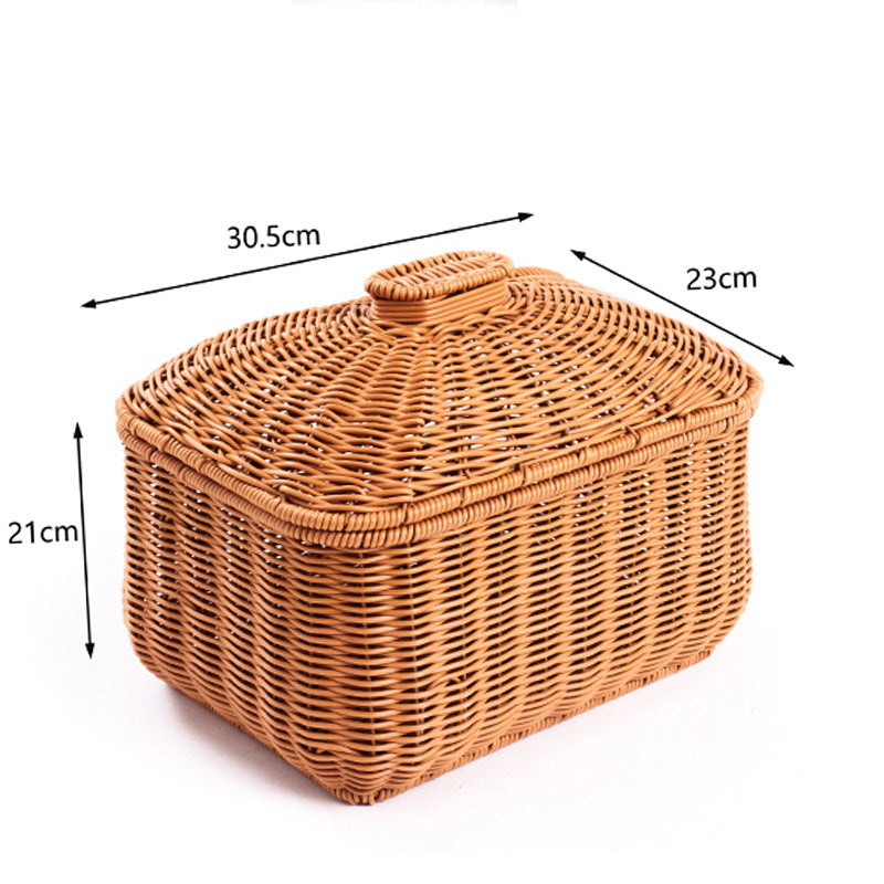 1Woven Storage Container with Lid Miroken