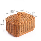 1Woven Storage Container with Lid Miroken