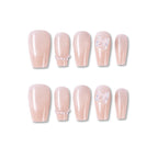1Butterfly-Embellished Glossy Press-On Nail Set Miroken