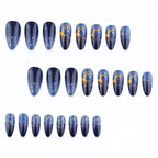 1Artificial Nails in Elegant Winter Design with Sparkling Accents Miroken